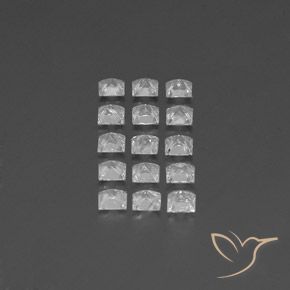 3.79 ct natürliche Weiß Topas-Edelsteine, Quadrat, VS-SI