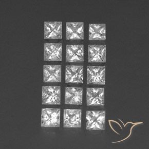 3.82 ct natürliche Weiß Topas-Edelsteine, Quadrat, VS-SI