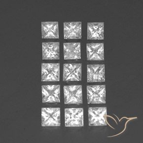 3.79 ct natürliche Weiß Topas-Edelsteine, Quadrat, SI