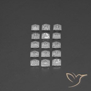 3.79 ct natürliche Weiß Topas-Edelsteine, Quadrat, SI
