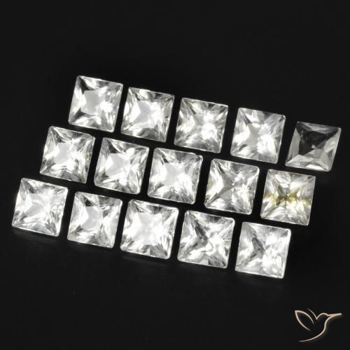 3.70 ct natürliche Klares Weiß Topas-Edelsteine, Quadrat, VS-SI