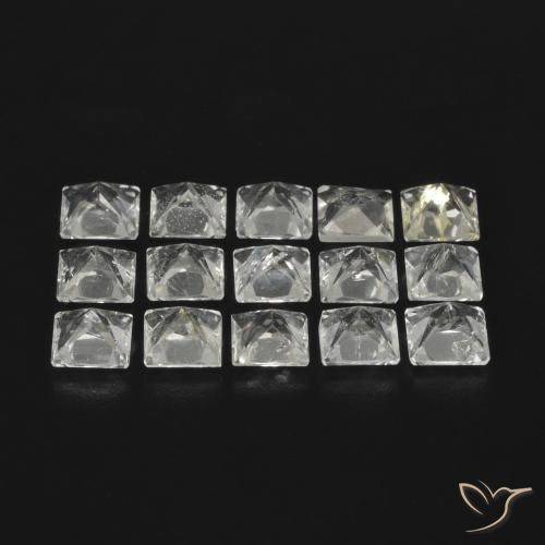 3.70 ct natürliche Klares Weiß Topas-Edelsteine, Quadrat, VS-SI