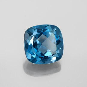 3,68 ctw natürlicher blauer Topas, Kissenschliff, VVS