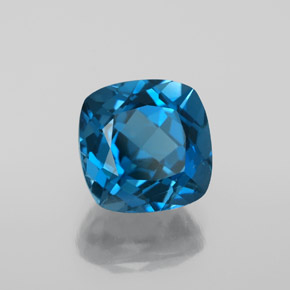4,45 ctw natürlicher blauer Topas, Kissenschliff, VVS
