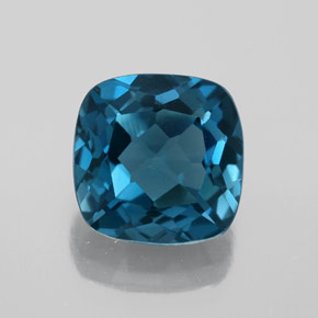 3,66 ctw natürlicher blauer Topas, Kissenschliff, VVS