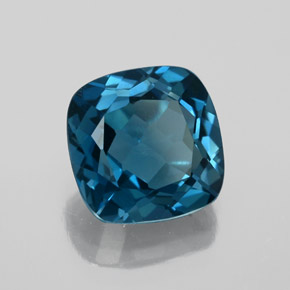 3,66 ctw natürlicher blauer Topas, Kissenschliff, VVS