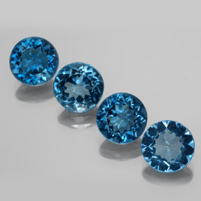  ct natürliche blauer Topas-Edelsteine, Rundschliff, VVS-VS