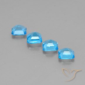 8.31 ct natürliche Swiss Blue Topas-Edelsteine, Oktagonschliff, VS