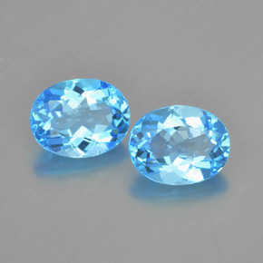 4,84 ct natürliche blauer Topas-Edelsteine, Oval Schliff, VVS-VS