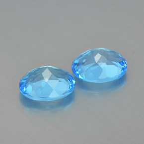 4,84 ct natürliche blauer Topas-Edelsteine, Oval Schliff, VVS-VS