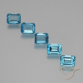 9.86 ct natürliche Swiss Blue Topas-Edelsteine, Oktagonschliff, VS