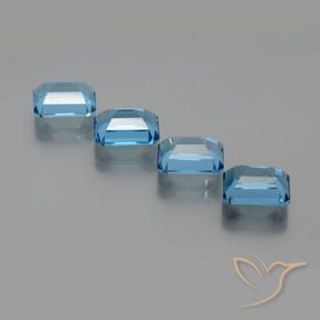 8.04 ct natürliche Swiss Blue Topas-Edelsteine, Oktagonschliff, VVS-VS