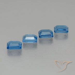 8.13 ct natürliche Swiss Blue Topas-Edelsteine, Oktagonschliff, VS