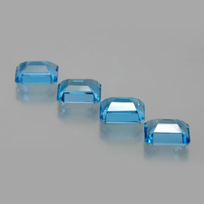 8,16 ct natürliche blauer Topas-Edelsteine, Smaragdschliff, VS