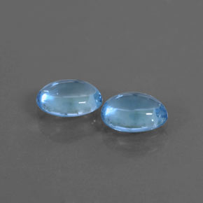 1,59 ct natürliche Swiss Blue Topas-Edelsteine, Oval Schliff, Transparent