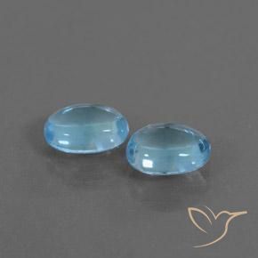 1.87 ct natürliche Swiss Blue Topas-Edelsteine, Oval, Transparent