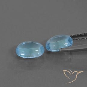 1.87 ct natürliche Swiss Blue Topas-Edelsteine, Oval, Transparent