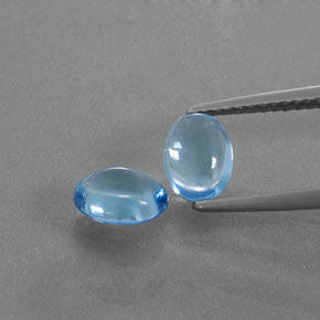 2,05 ct natürliche blauer Topas-Edelsteine, Oval Schliff, Transparent