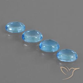 4.05 ct natürliche Swiss Blue Topas-Edelsteine, Oval, Transparent
