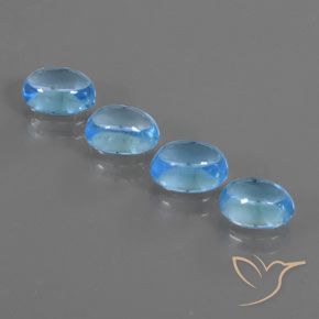 5.25ctw Natürlicher Swiss Blue Topas, Oval, Transparent