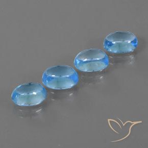 5.25 ct natürliche Swiss Blue Topas-Edelsteine, Oval, Transparent