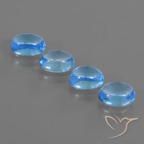5.38ctw Natürlicher Swiss Blue Topas, Oval, Transparent
