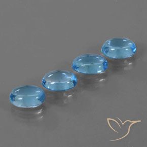 3.82 ct natürliche Swiss Blue Topas-Edelsteine, Oval, Transparent