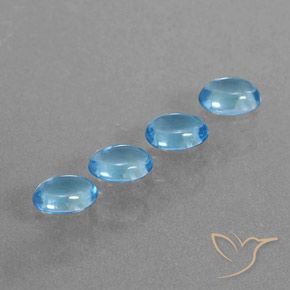 3,72 ct natürliche Swiss Blue Topas-Edelsteine, Oval Schliff, Transparent
