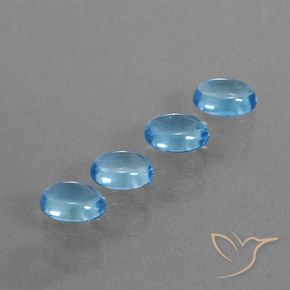 3,89 ct natürliche blauer Topas-Edelsteine, Oval Schliff, Transparent