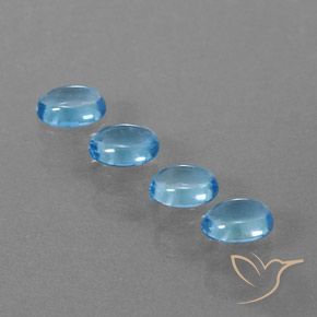 3,89 ct natürliche blauer Topas-Edelsteine, Oval Schliff, Transparent