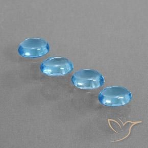 3.94 ct natürliche Swiss Blue Topas-Edelsteine, Oval, Transparent