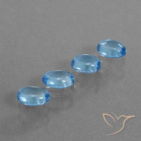 4.04ctw Natürlicher Swiss Blue Topas, Oval, Transparent