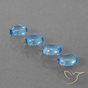 4.04 ct natürliche Swiss Blue Topas-Edelsteine, Oval, Transparent