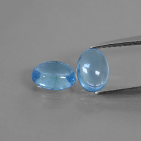 2.32 ct natürliche Swiss Blue Topas-Edelsteine, Oval Schliff, Transparent