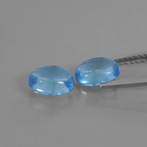 2.32 ct natürliche Swiss Blue Topas-Edelsteine, Oval Schliff, Transparent