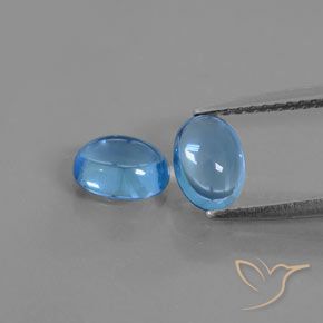 2.12ctw Natürlicher Swiss Blue Topas, Oval, Transparent