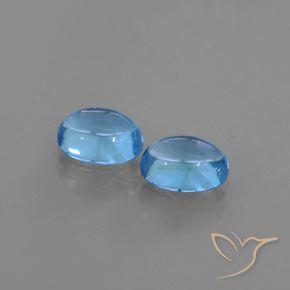 2.12 ct natürliche Swiss Blue Topas-Edelsteine, Oval, Transparent