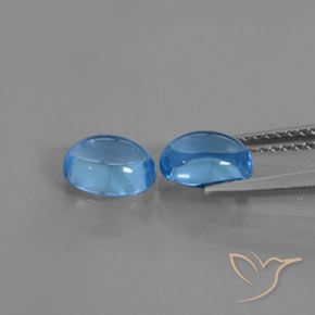 2.12 ct natürliche Swiss Blue Topas-Edelsteine, Oval, Transparent