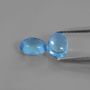 2,12 ct natürliche blauer Topas-Edelsteine, Oval Schliff, Transparent