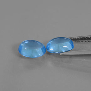 2,12 ct natürliche blauer Topas-Edelsteine, Oval Schliff, Transparent