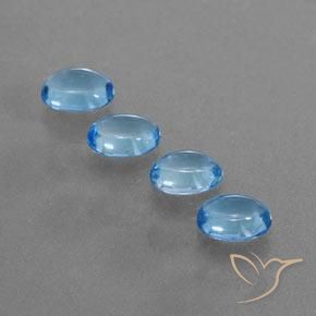 3.55ctw Natürlicher Swiss Blue Topas, Oval, Transparent