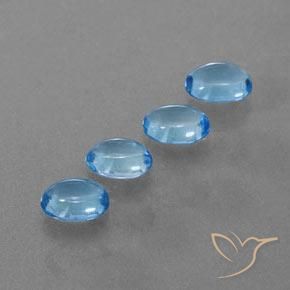 3.55 ct natürliche Swiss Blue Topas-Edelsteine, Oval, Transparent