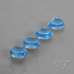 5.64ctw Natürlicher Swiss Blue Topas, Oval, Transparent