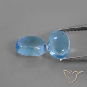 2.26ctw Natürlicher Swiss Blue Topas, Oval, Transparent