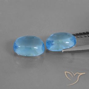 2.26 ct natürliche Swiss Blue Topas-Edelsteine, Oval, Transparent