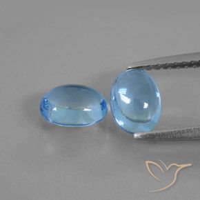 2.12ctw Natürlicher Swiss Blue Topas, Oval, Transparent