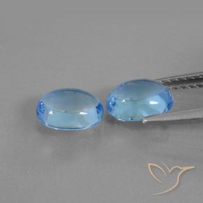 2.12 ct natürliche Swiss Blue Topas-Edelsteine, Oval, Transparent
