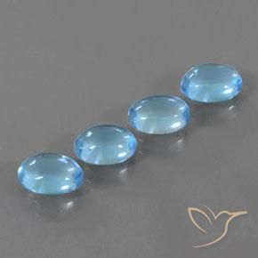 4.29 ct natürliche Swiss Blue Topas-Edelsteine, Oval, Transparent