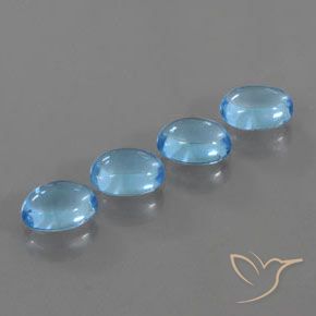 4.00 ct natürliche Swiss Blue Topas-Edelsteine, Oval, Transparent