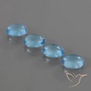 4.12ctw Natürlicher Swiss Blue Topas, Oval, Transparent